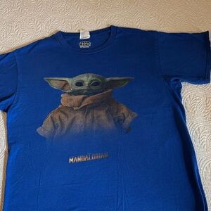 Star Wars Blue Tee with Mandalorian Design